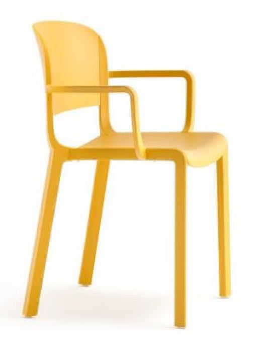 PEDRALI - Židle s područkami DOME 265 DS - žlutá - 