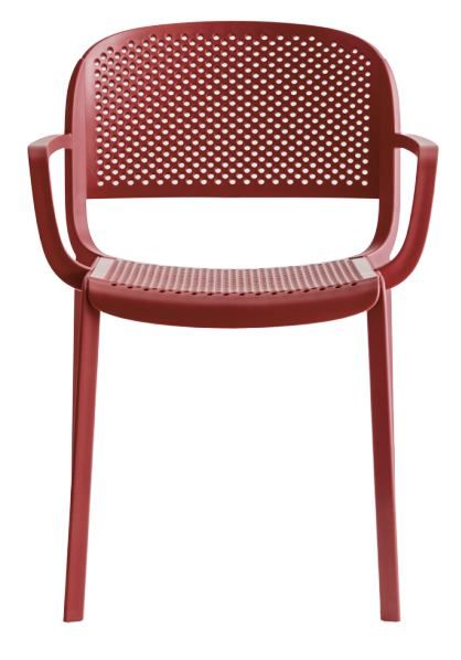 PEDRALI - Židle s područkami DOME 266 DS - červená - 