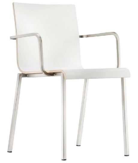PEDRALI - Židle KUADRA XL 2402 DS s područkami - bílá - 