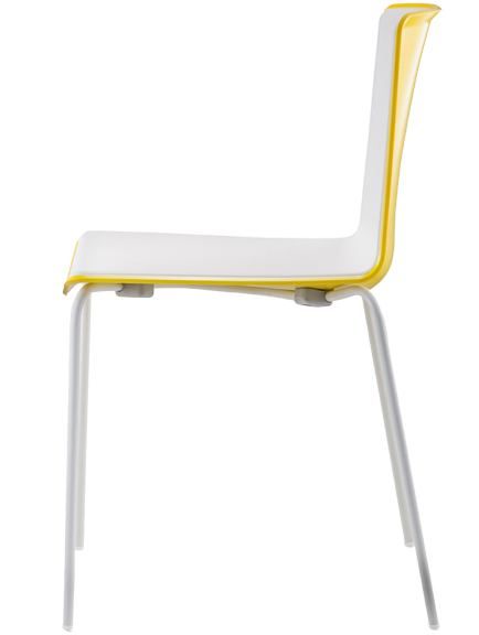 PEDRALI - Židle TWEET 890 bicolour DS - bílo-žlutá - 