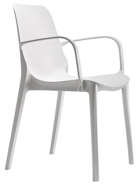 SCAB - Židle GINEVRA s područkami - bílá - 