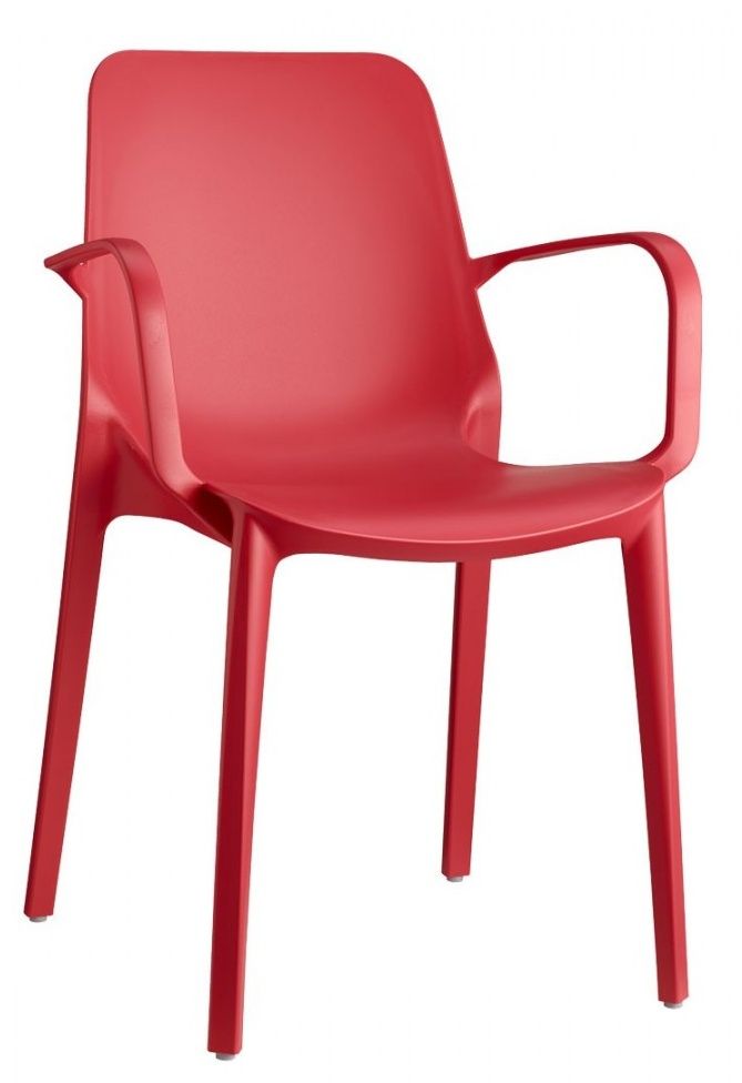 SCAB - Židle GINEVRA s područkami - červená - 