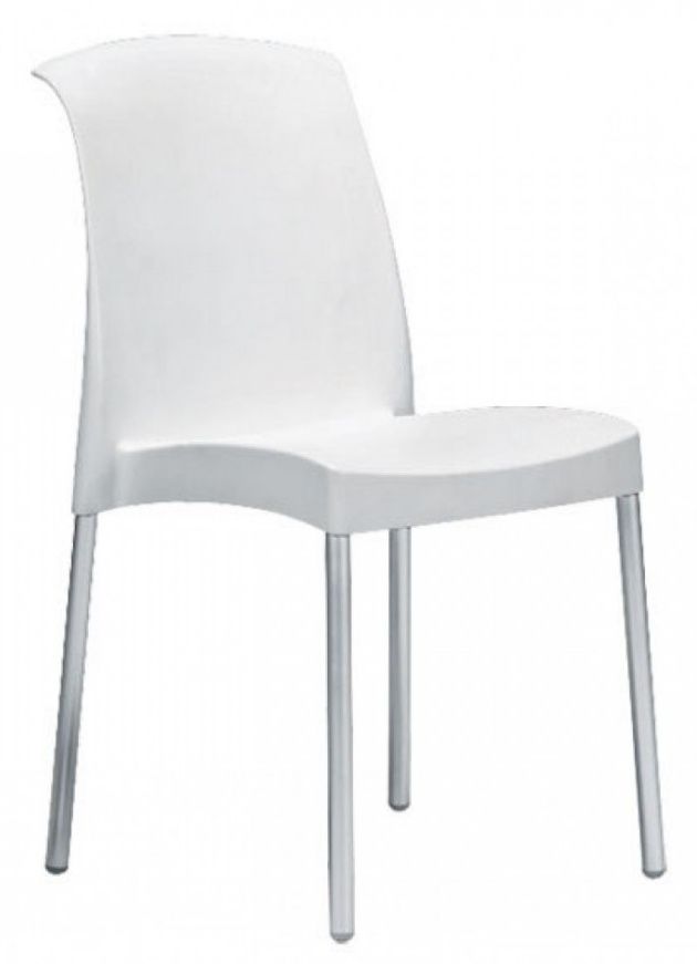 SCAB - Židle JENNY - bílá/hliník - 
