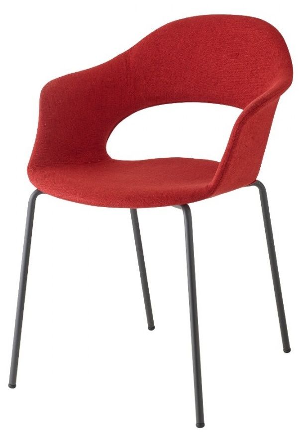 SCAB - Židle LADY B POP - červená/nikl - 