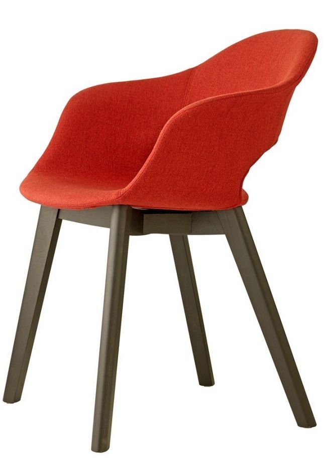 SCAB - Židle LADY B POP NATURAL - červená/dřevo - 