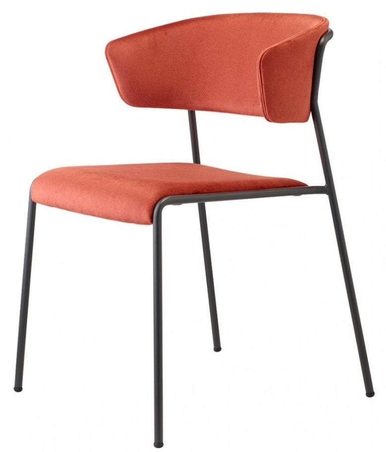 SCAB - Židle LISA s područkami - červená/antracitová - 