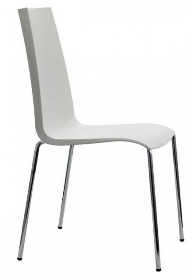 SCAB - Židle MANNEQUIN - bílá/chrom - 