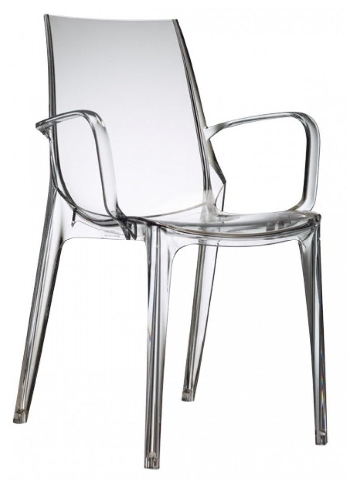 SCAB - Židle VANITY s područkami - transparentní - 