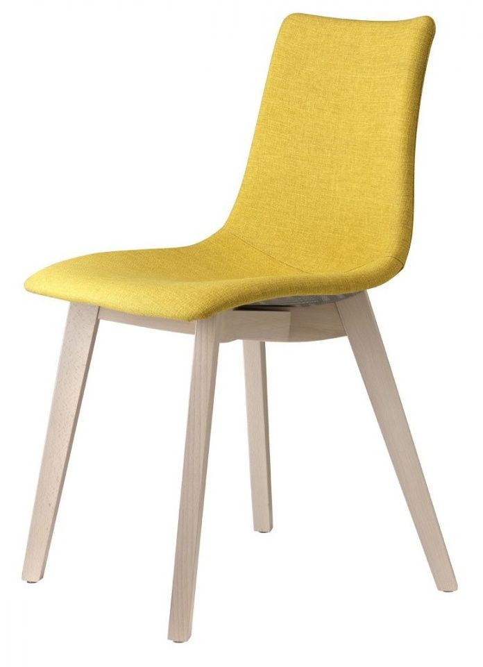 SCAB - Židle ZEBRA POP NATURAL - žlutá/bělený buk - 