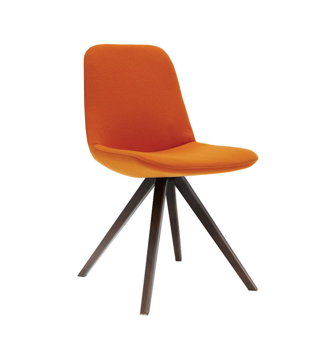 TONON - Čalouněná židle STEP s hranatou dřevěnou podnoží - 