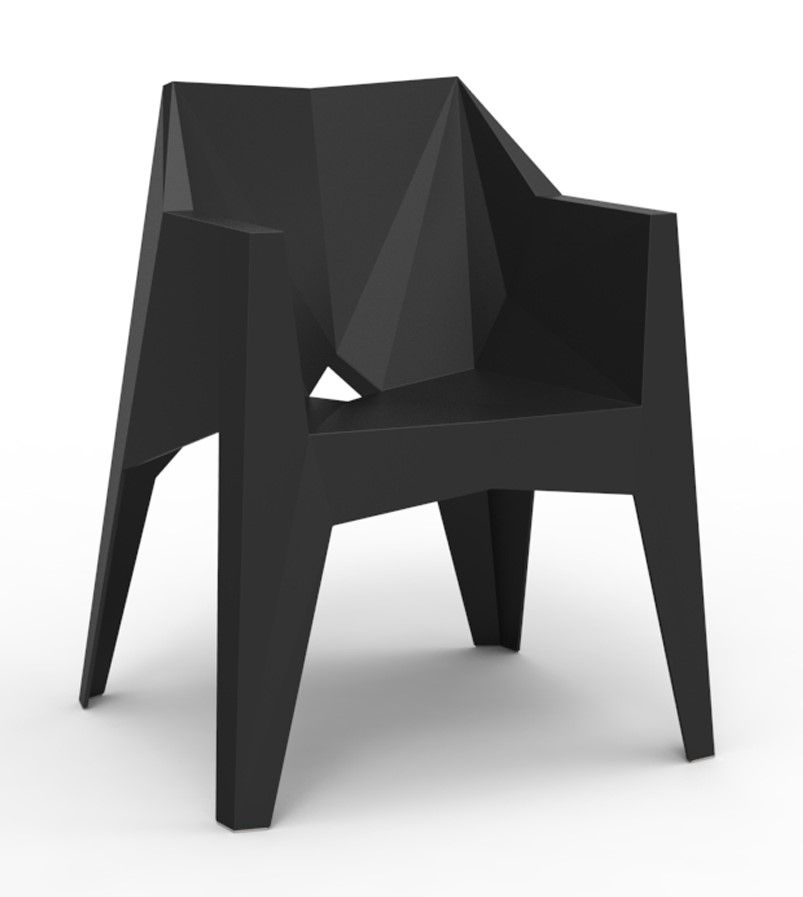 VONDOM - Židle VOXEL s područkami - černá - 