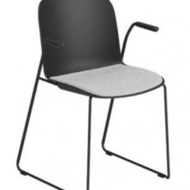 INFINITI - Židle RELIEF - s čalouněným sedákem a ližinovou podnoží