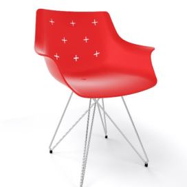 GABER - Židle MORE TC - červená/chrom