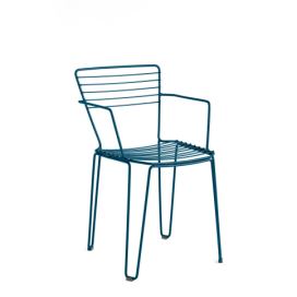 ISIMAR - Židle MENORCA s područkami - tmavě modrá