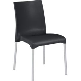 GABER - Židle MAYA, černá/hliník
