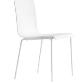 PEDRALI - Židle KUADRA XL 2403 DS s chromovou podnoží - bílá