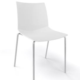 GABER - Židle KANVAS NA, bílá/chrom