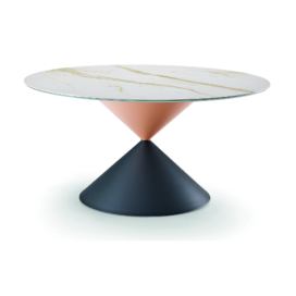 MIDJ - Kulatý stůl Clessidra dřevěná podnož, různé velikosti