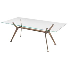 RIFLESSI - Stůl MASTER s obdélníkovou skleněnou deskou