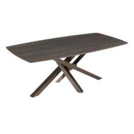 RIFLESSI - Stůl SHANGAI s oválnou dřevěnou deskou (30mm)