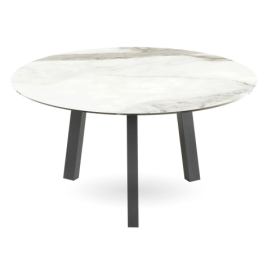 RIFLESSI - Stůl TREBLE s kruhovou keramickou deskou