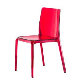 PEDRALI - Židle BLITZ 640 DS - transparentní červená