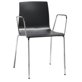 SCAB - Židle ALICE s područkami - antracitová/chrom