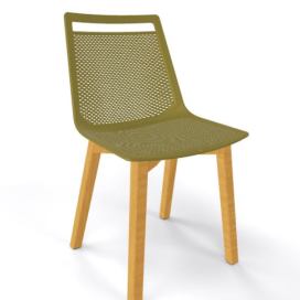 GABER - Židle AKAMI BL, limetková/dřevo