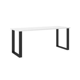 Stůl loftový Industriální 185x67 bílý / černý