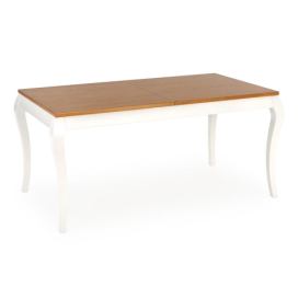 WINDSOR Stůl rozkládací 160240x90x76 cm Barva tmavý Dub/Bílý (2p=1szt)