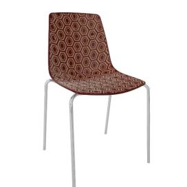 GABER - Židle ALHAMBRA NA, hnědobéžová/chrom