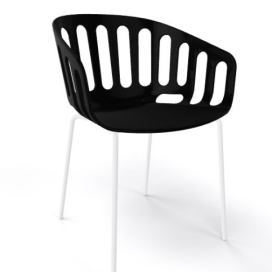 GABER - Židle BASKET NA, černá/bílá