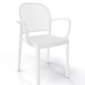 GABER - Židle PANAMA s područkami, bílá
