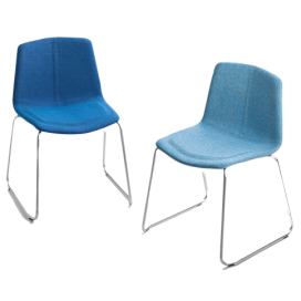 MAXDESIGN - Čalouněná židle s područkami a ližinovou podnoží STRATOS 1151