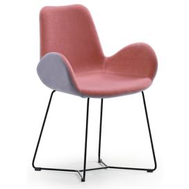 MIDJ - Dvoubarevná židle DALIA s ližinovou podnoží a s područkami
