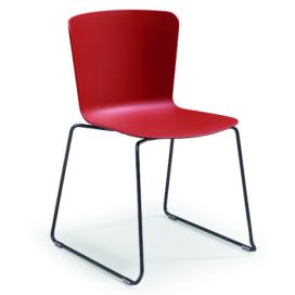 MIDJ - Plastová židle CALLA s kovovou ližinovou podnoží