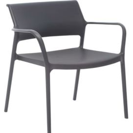 PEDRALI - Židle s područkami ARA LOUNGE 316 DS - antracit