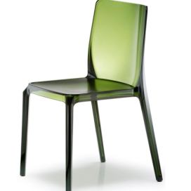 PEDRALI - Židle BLITZ 640 DS- transparentní zelená