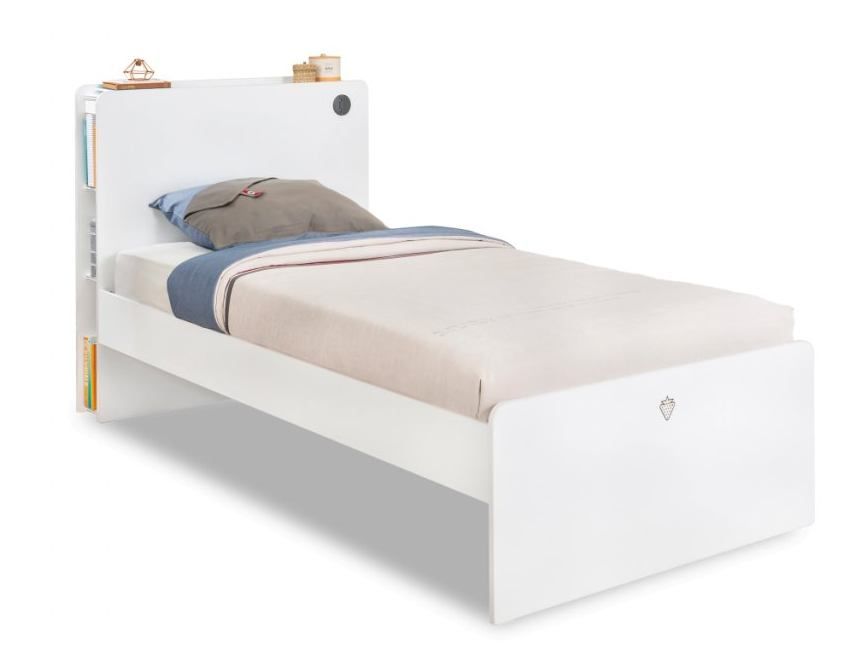 ČILEK - Studentská postel WHITE 100x200 cm včetně matrace - 