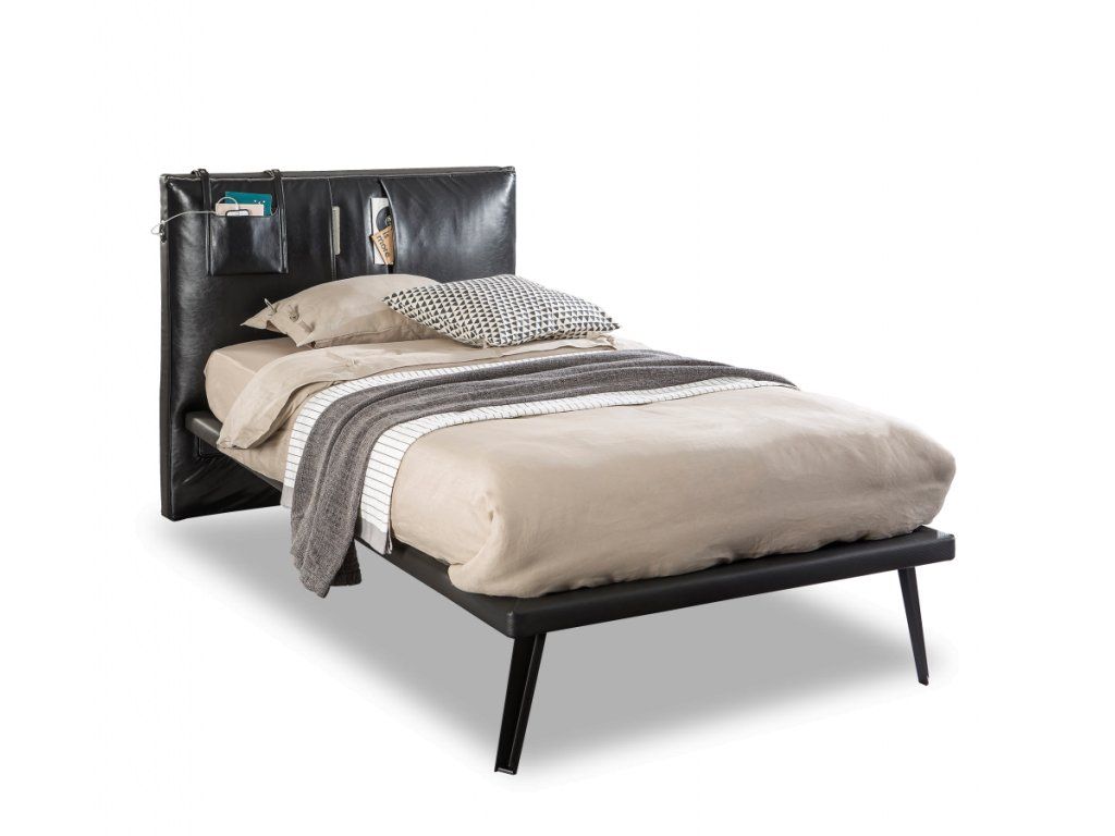 ČILEK - Studentská postel 100x200 cm DARK METAL - 