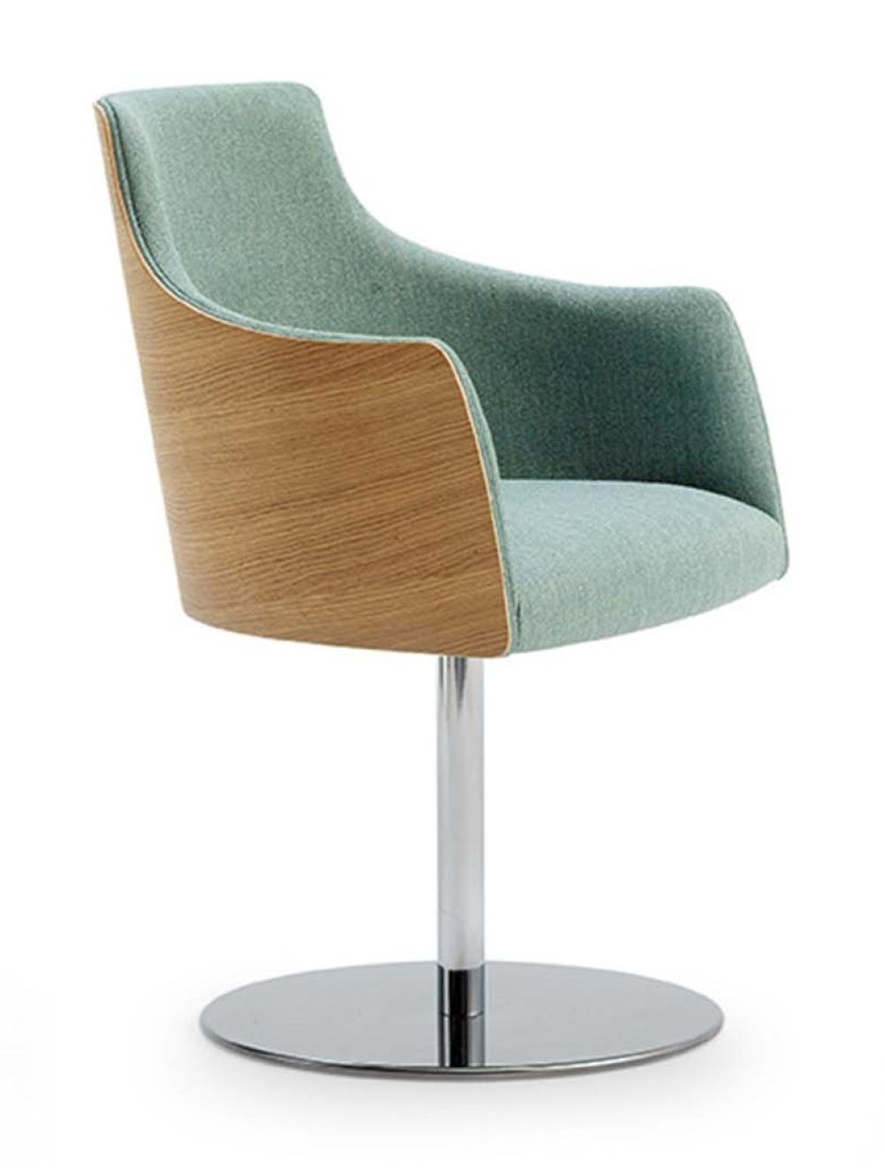 ACCENTO - Otočná židle ALBERT ONE SB1 ARM s dřevěnými područkami - 