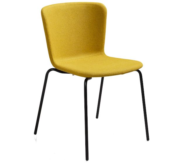 MIDJ - Dvoubarevná čalouněná židle CALLA s kovovou podnoží - 