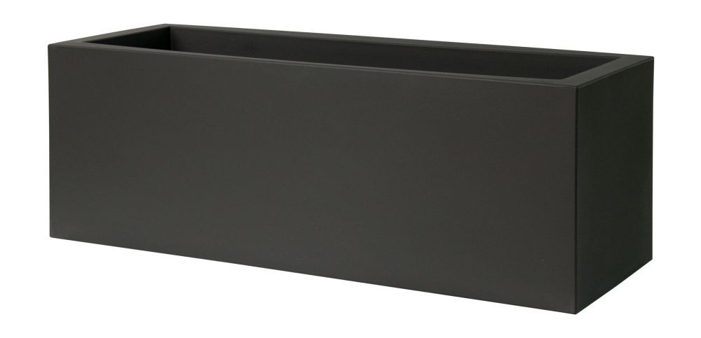 Plust - Designový květináč KUBE,  80 x 30 x 30 cm, černý - 