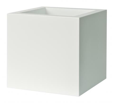 Plust - Designový květináč KUBE,  50 x 50 cm - bílý - 
