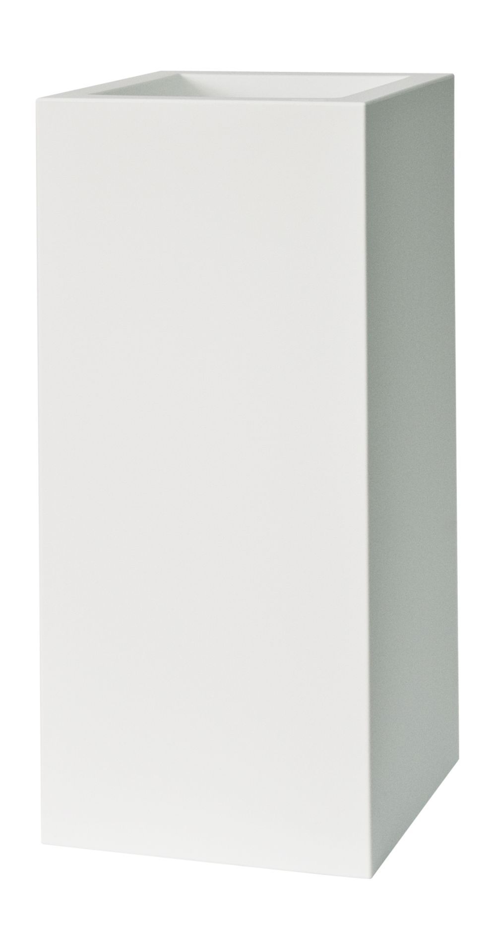 Plust - Designový květináč KUBE HIGH, 40 x 40 x 70 cm - bílý - 
