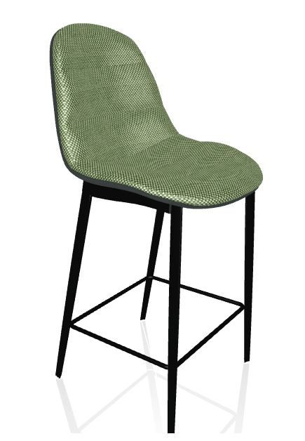 BONTEMPI - Čalouněná barová židle Mood - 