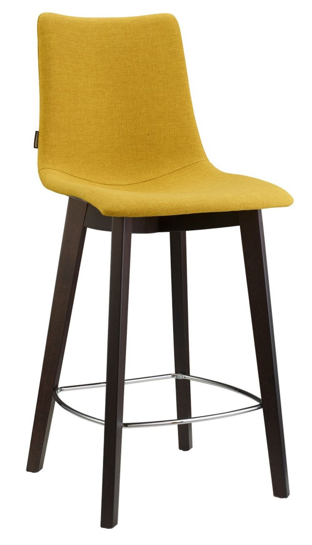 SCAB - Barová židle ZEBRA POP NATURAL nízká - žlutá/wenge - 
