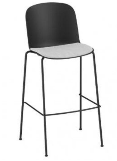 INFINITI - Barová židle RELIEF - s čalouněným sedákem  - 