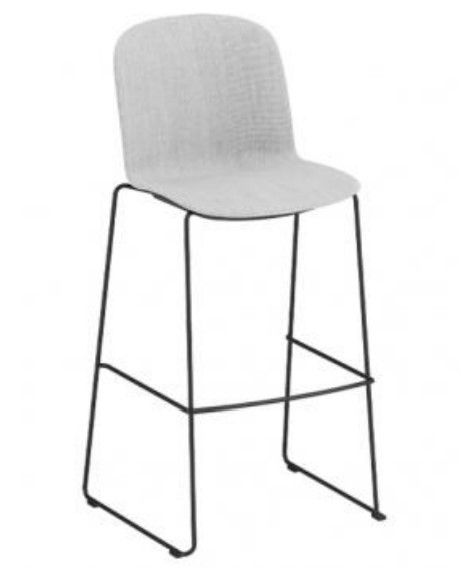 INFINITI - Barová židle RELIEF - celočalouněná s ližinovou podnoží  - 