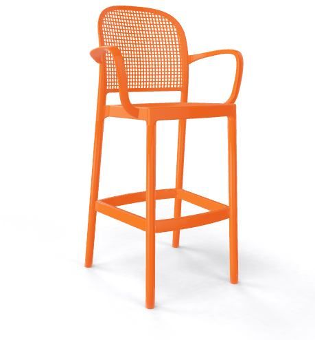 GABER - Barová židle PANAMA B - vysoká, oranžová - 